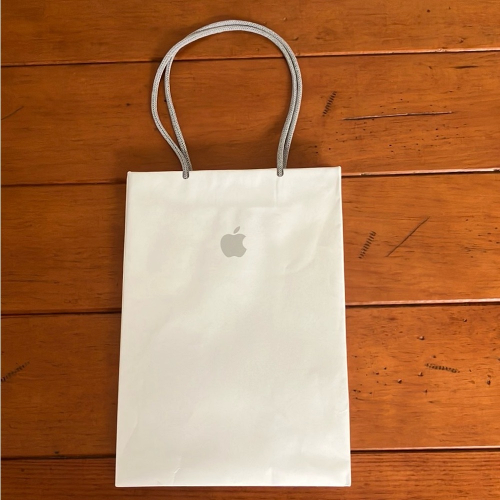 White Apple Shopping Bag